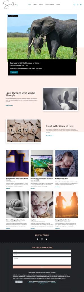 Sorelle website screenshot